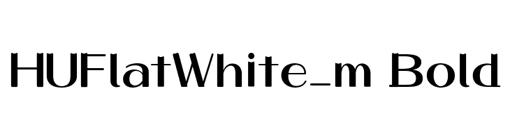HUFlatWhite_m Bold  Frei Schriftart Herunterladen