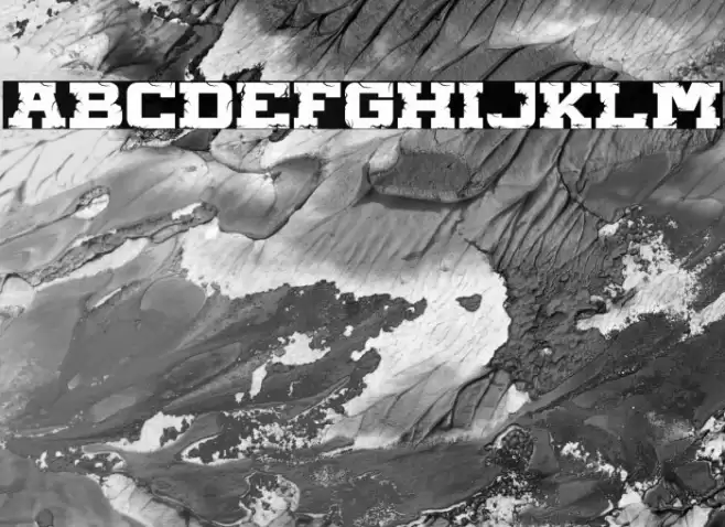 HUGE CRACK Font examples