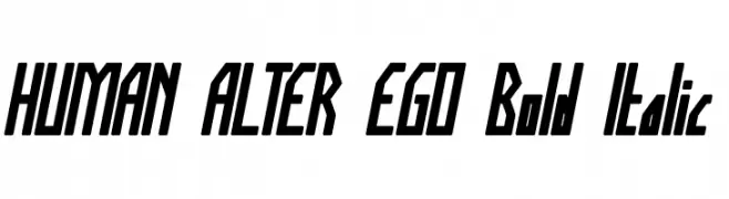 HUMAN ALTER EGO Bold Italic  Fuentes Gratis Descargar