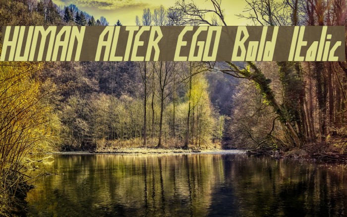 HUMAN ALTER EGO Bold Italic Font examples