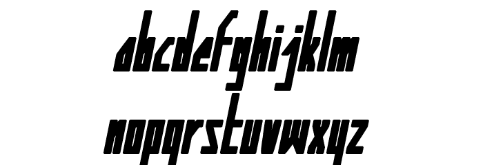 HUMAN ALTER EGO Bold Italic Font LOWERCASE