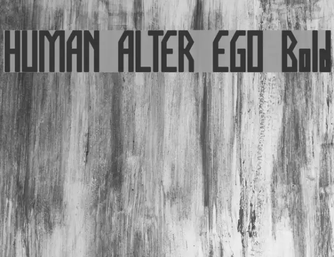HUMAN ALTER EGO Bold Font examples
