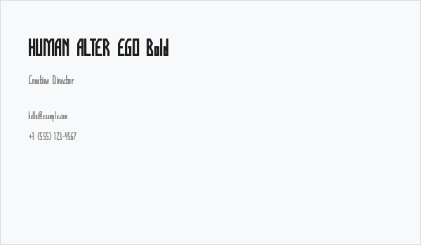 HUMAN ALTER EGO Bold Business Card