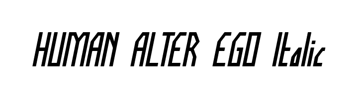HUMAN ALTER EGO Italic Font