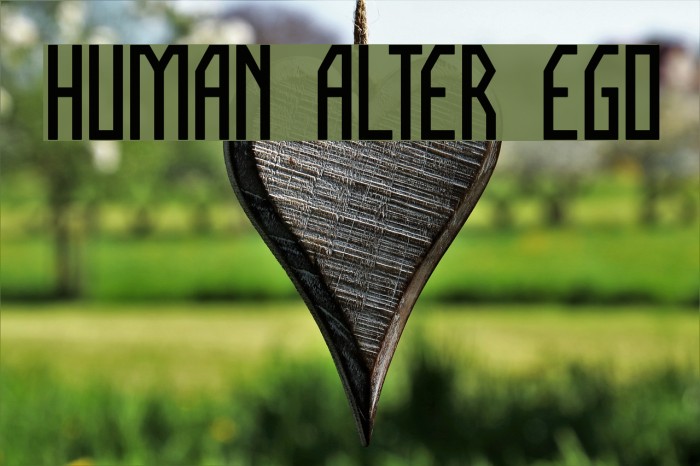 HUMAN ALTER EGO Font examples