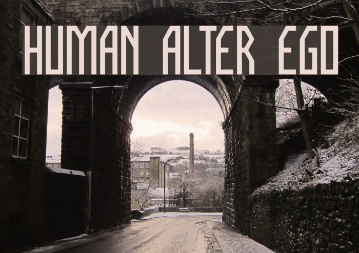 HUMAN ALTER EGO Font examples