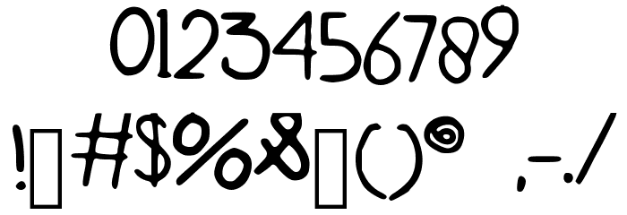 HUMAN Font OTHER CHARS
