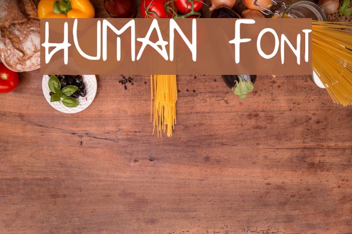 HUMAN Font examples