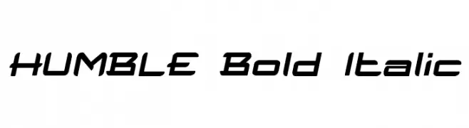 HUMBLE Bold Italic  Frei Schriftart Herunterladen