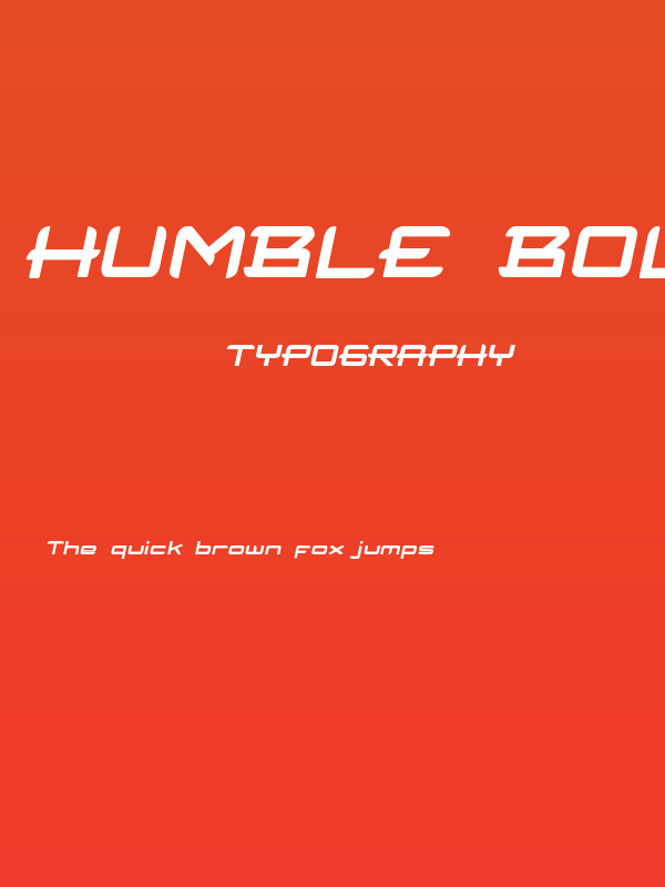 HUMBLE Bold Italic Poster