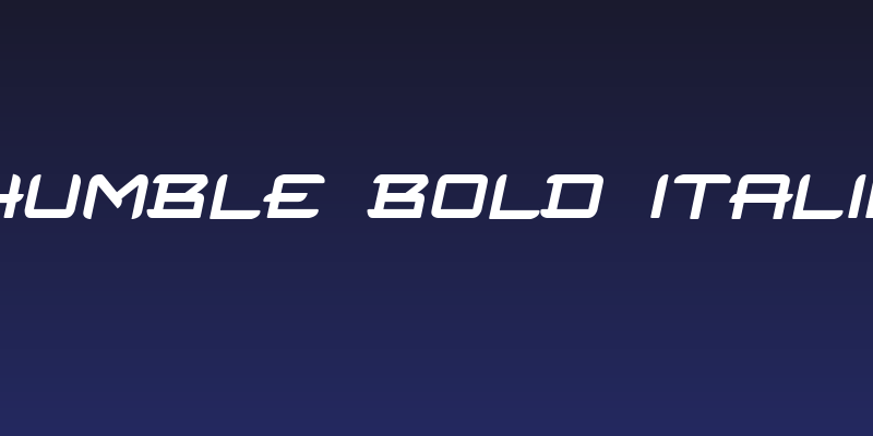 HUMBLE Bold Italic Social Header