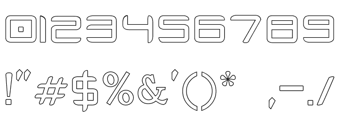 HUMBLE Hollow Font OTHER CHARS