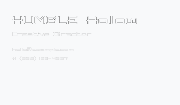 HUMBLE Hollow Business Card