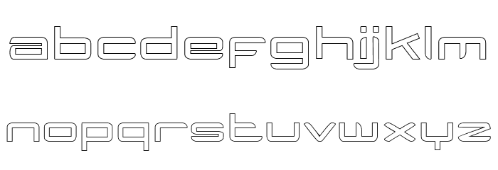 HUMBLE Hollow Font LOWERCASE