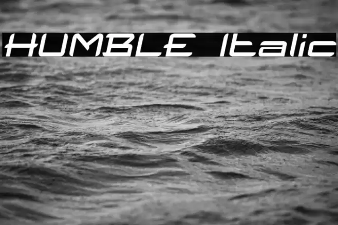 HUMBLE Italic Font examples