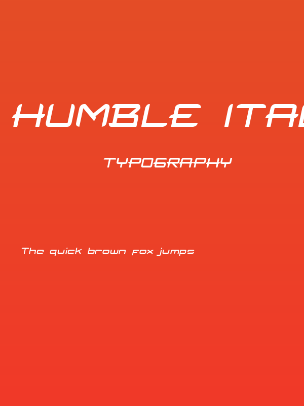 HUMBLE Italic Poster