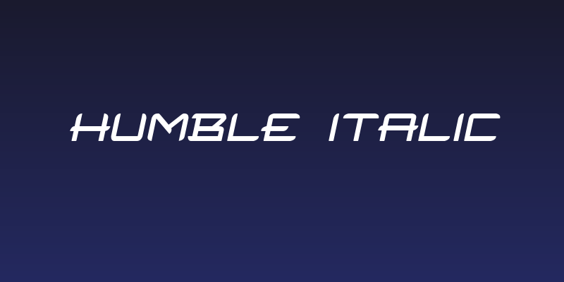 HUMBLE Italic Social Header