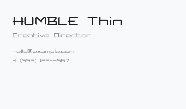 HUMBLE Thin Business Card