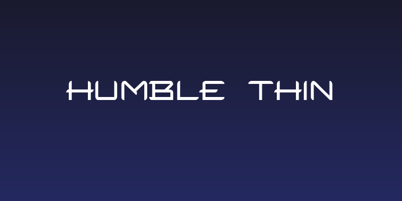 HUMBLE Thin Social Header