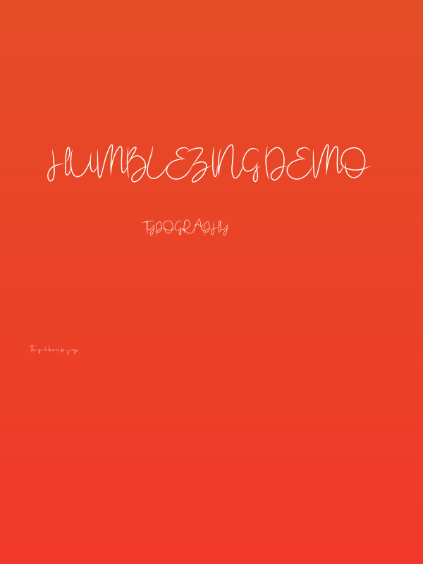 HUMBLEZING DEMO Poster