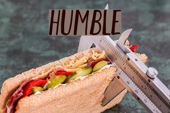 HUMBLE Font examples