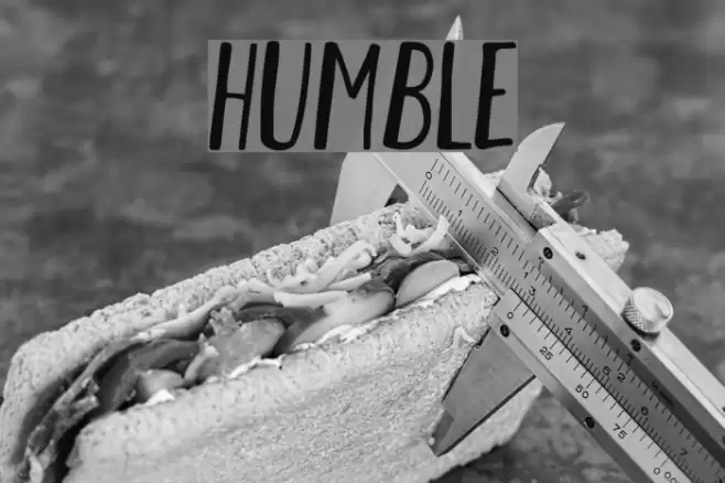 HUMBLE Font examples