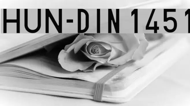 HUN-din 1451 フォント examples