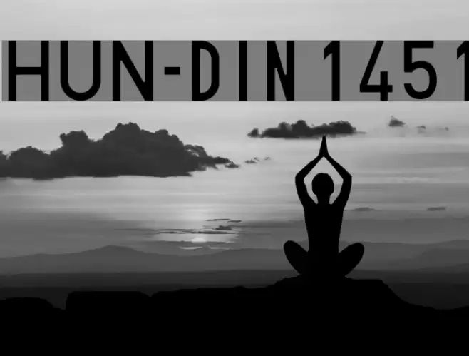 HUN-din 1451 フォント examples