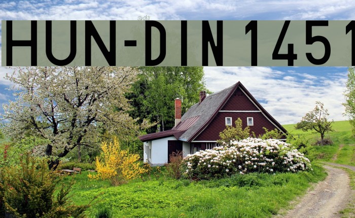HUN-din 1451 フォント examples