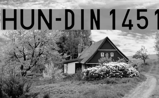 HUN-din 1451 フォント examples
