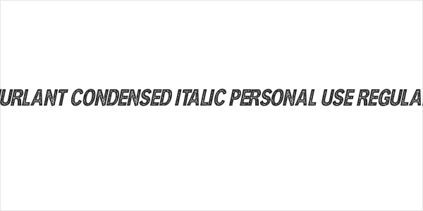 HURLANT CONDENSED ITALIC PERSONAL USE Regular Logo