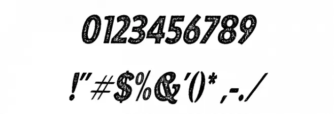 HURLANT CONDENSED ITALIC Font OTHER CHARS