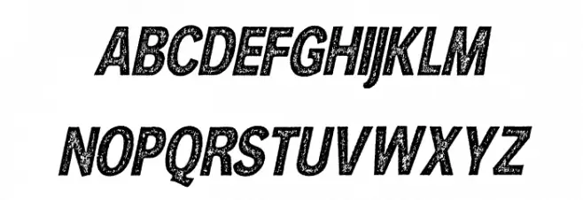 HURLANT CONDENSED ITALIC Schriftart Groß