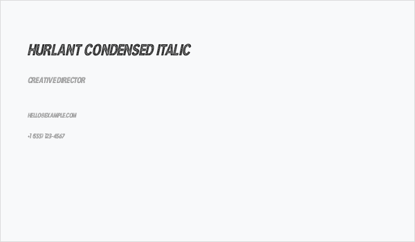HURLANT CONDENSED ITALIC Business Card
