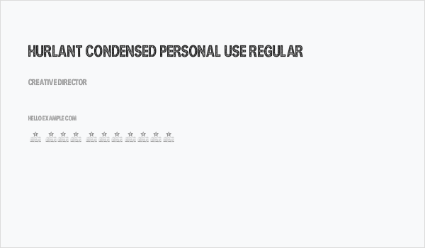 HURLANT CONDENSED PERSONAL USE Regular Business Card