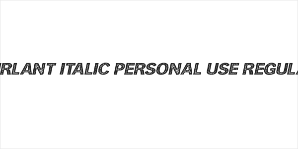 HURLANT ITALIC PERSONAL USE Regular Logo