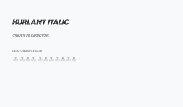 HURLANT ITALIC Business Card