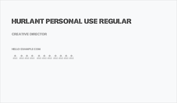 HURLANT PERSONAL USE Regular Business Card