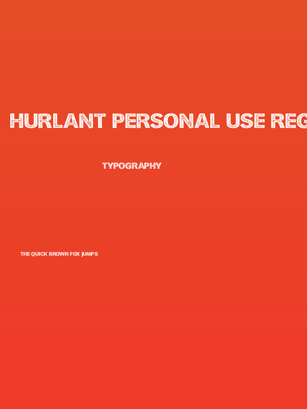 HURLANT PERSONAL USE Regular Poster