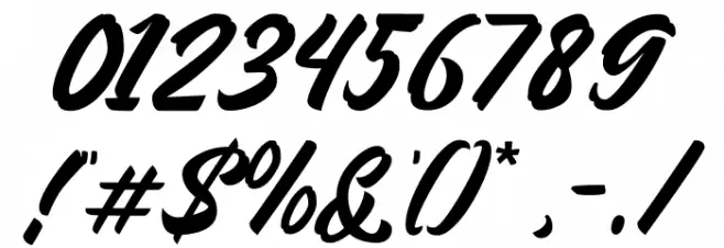 Hubolt Script Font OTHER CHARS
