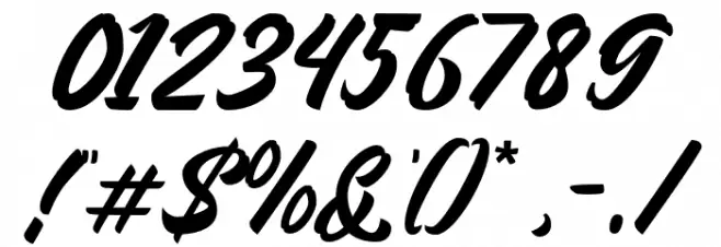 Hubolt Script Font OTHER CHARS