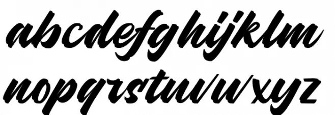 Hubolt Script Caratteri MINUSCOLO