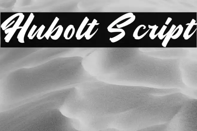 Hubolt Script Font examples