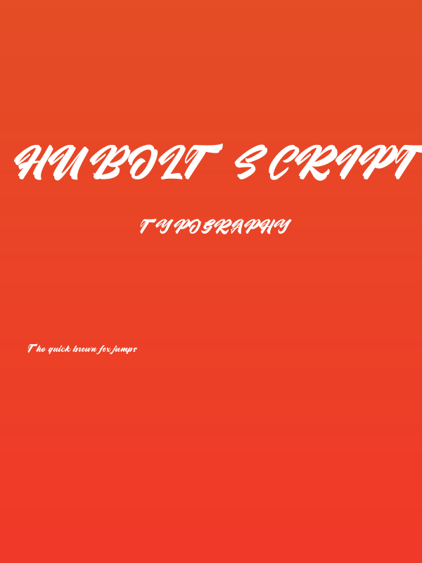 Hubolt Script Poster