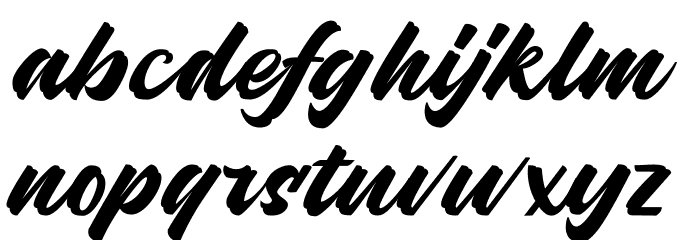Hubolt Script Font LOWERCASE