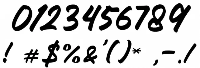 Hubstone DEMO Font OTHER CHARS