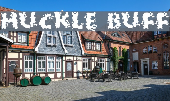 Huckle Buff Font examples