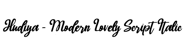 Hudiya - Modern Lovely Script Italic  les polices de caractères gratuit tlcharger