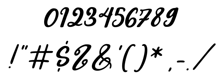 Hudiya - Modern Lovely Script Italic Font OTHER CHARS