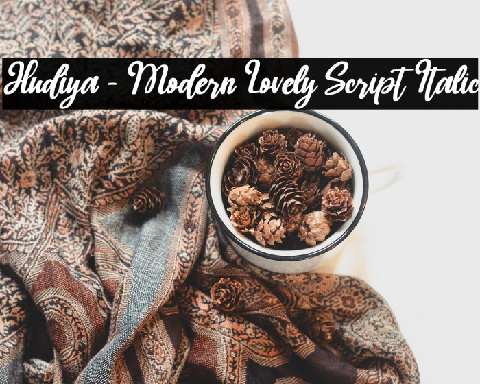 Hudiya - Modern Lovely Script Italic Example 3